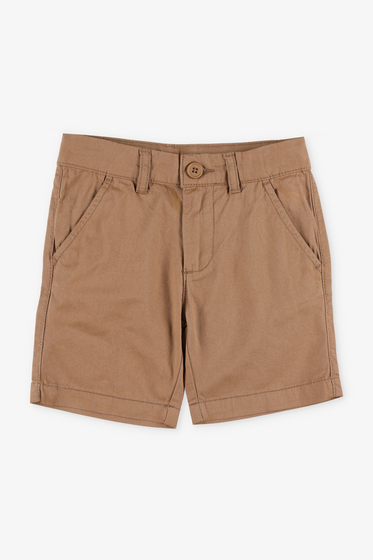 Short chino en twill - Enfant garçon && BRUN