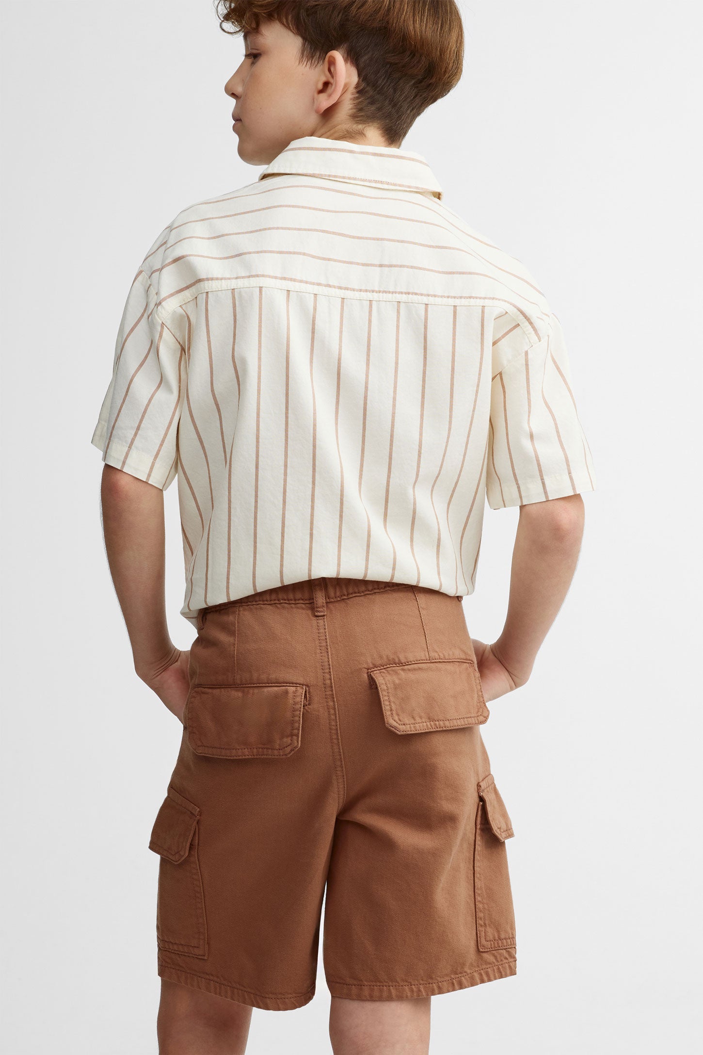 Short cargo en jeans - Ado garçon && BRUN