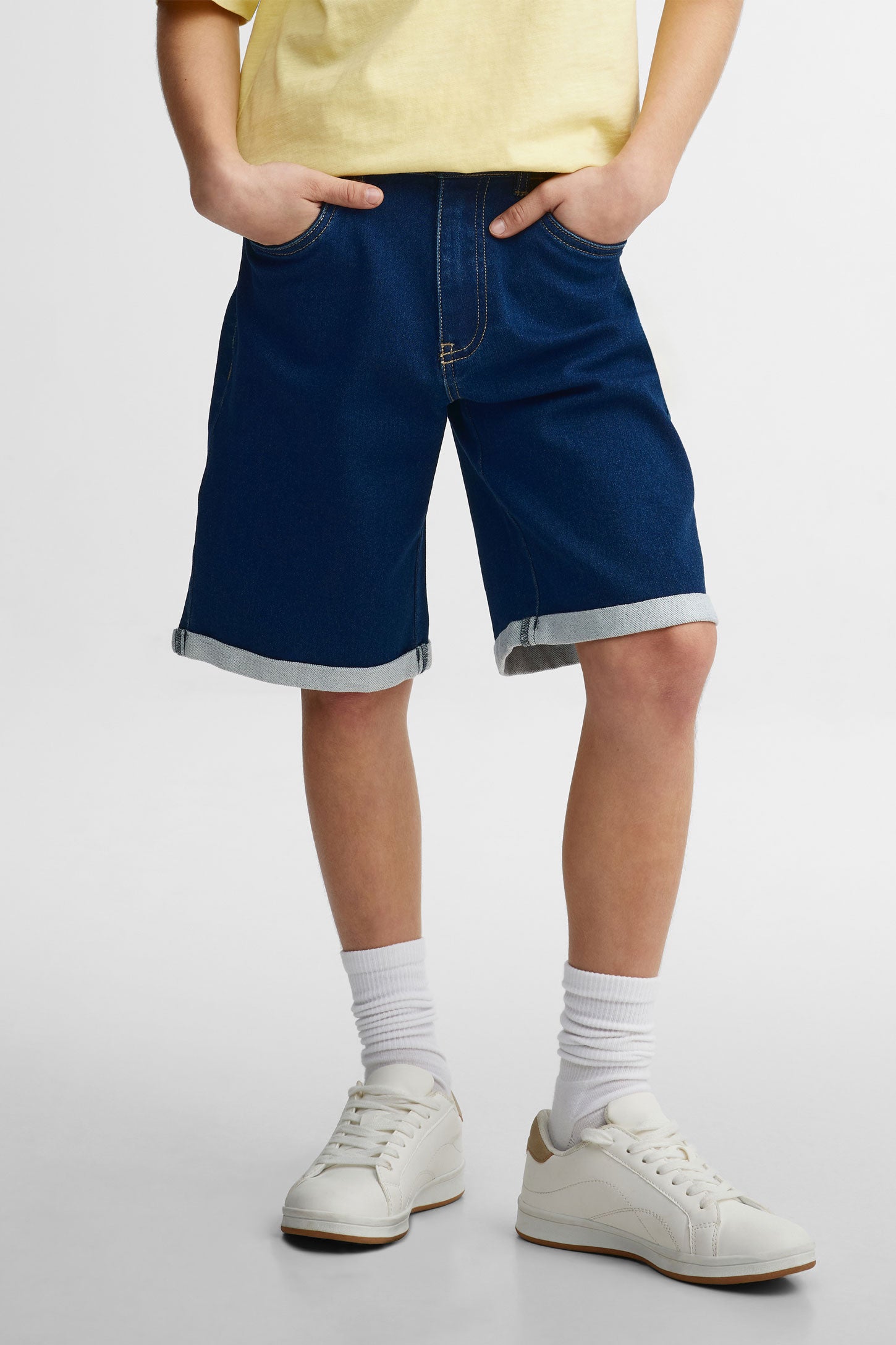 Short bermuda en jeans - Ado garçon && BLEU FONCE