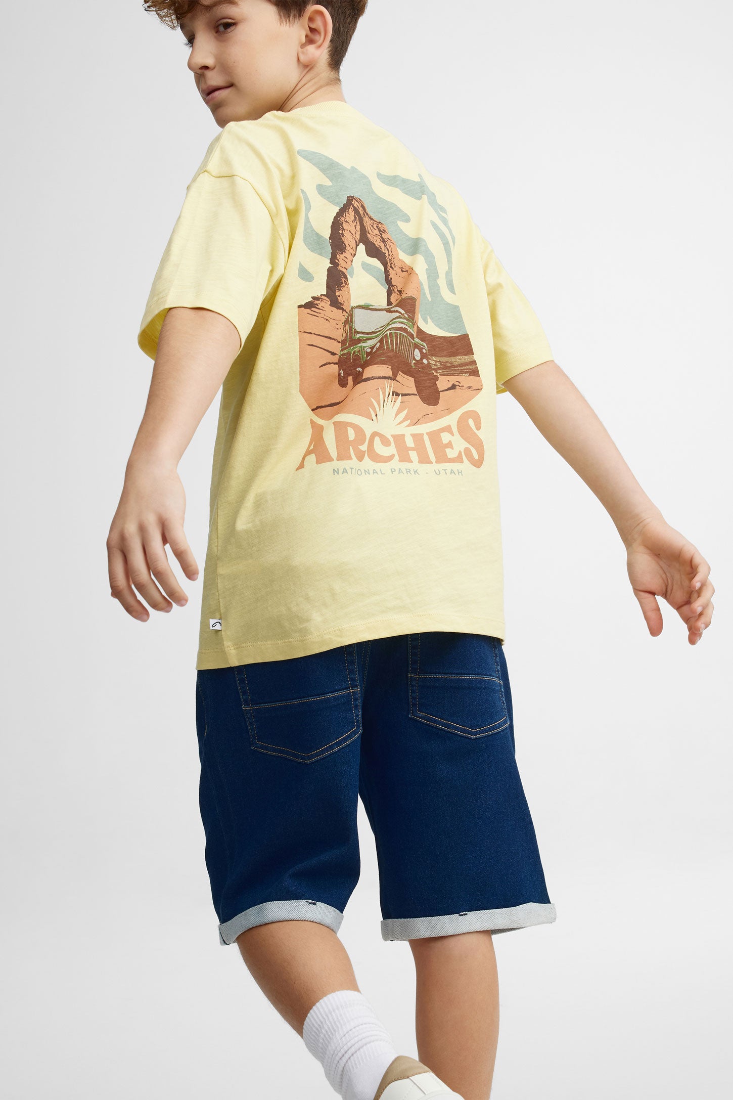 Short bermuda en jeans - Ado garçon && BLEU FONCE