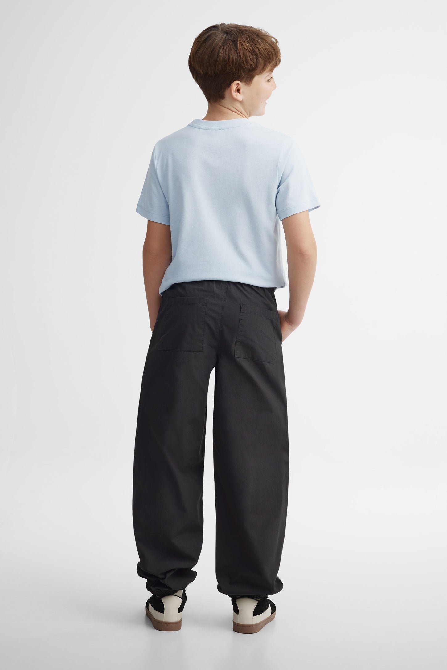 Pantalon parachute coton - Ado garçon && NOIR