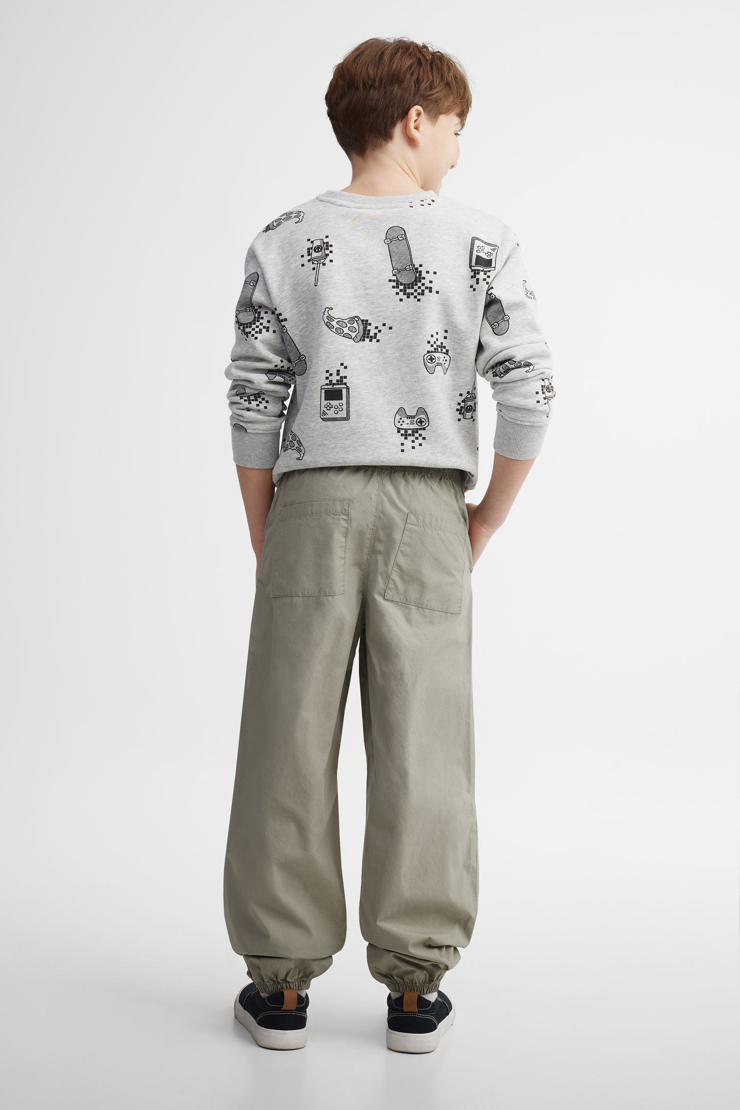 Pantalon parachute coton - Ado garçon && VERT