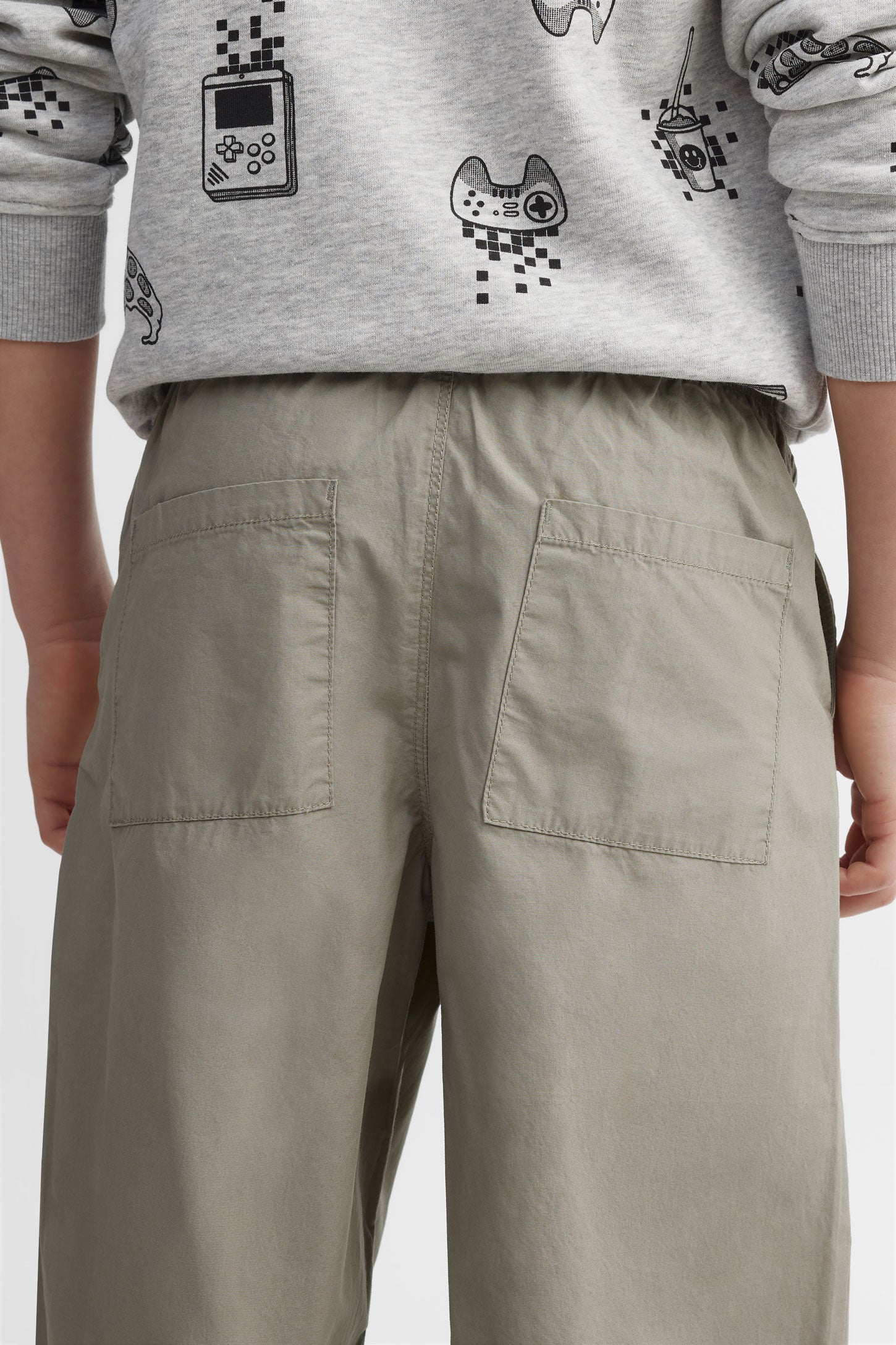 Pantalon parachute coton - Ado garçon && VERT