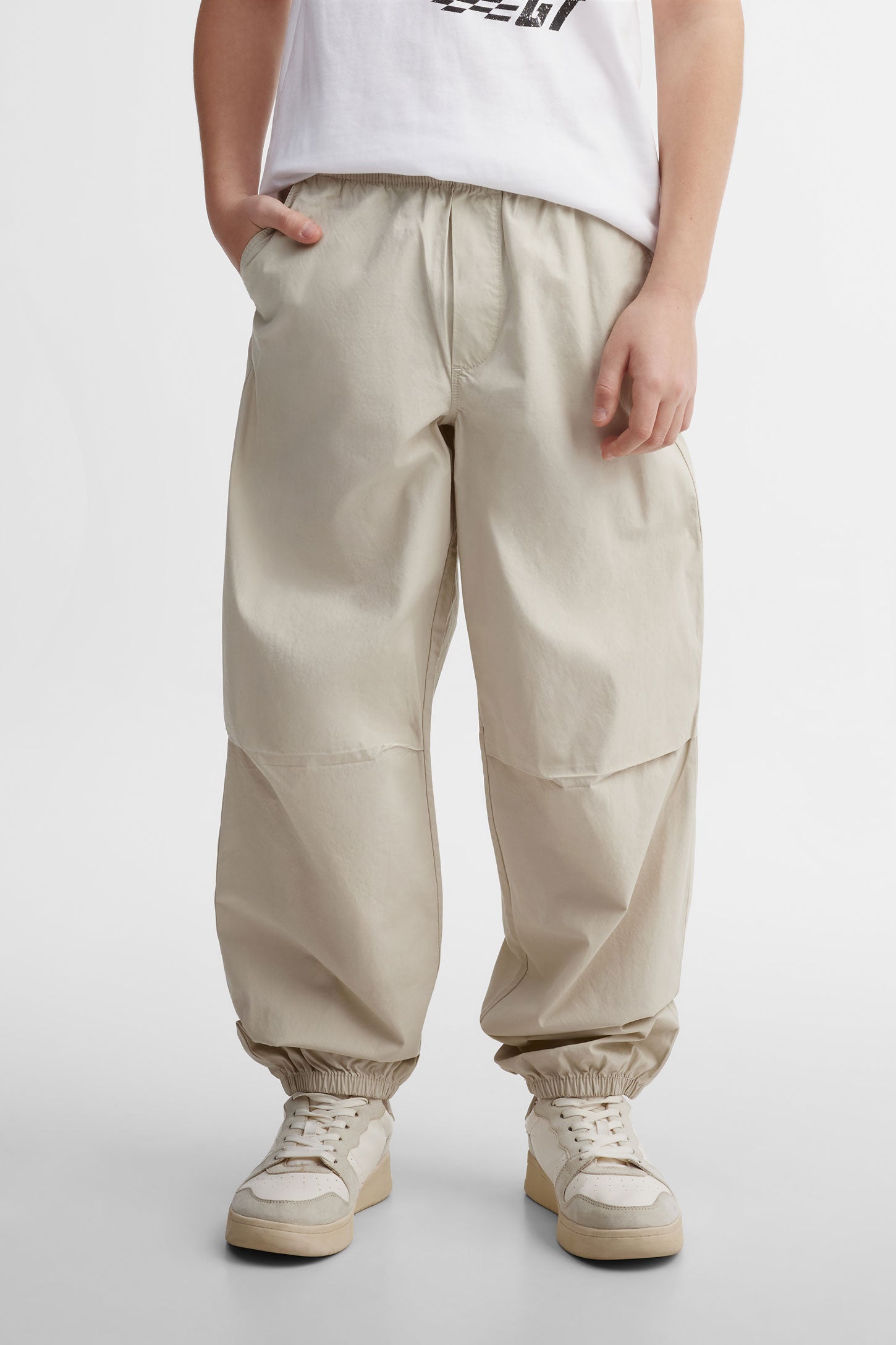 Pantalon parachute coton - Ado garçon && GRIS