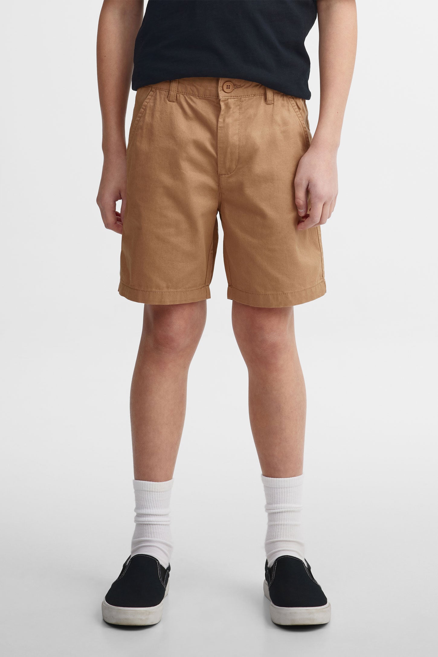 Short bermuda en twill - Ado garçon 
 && BRUN FONCE
