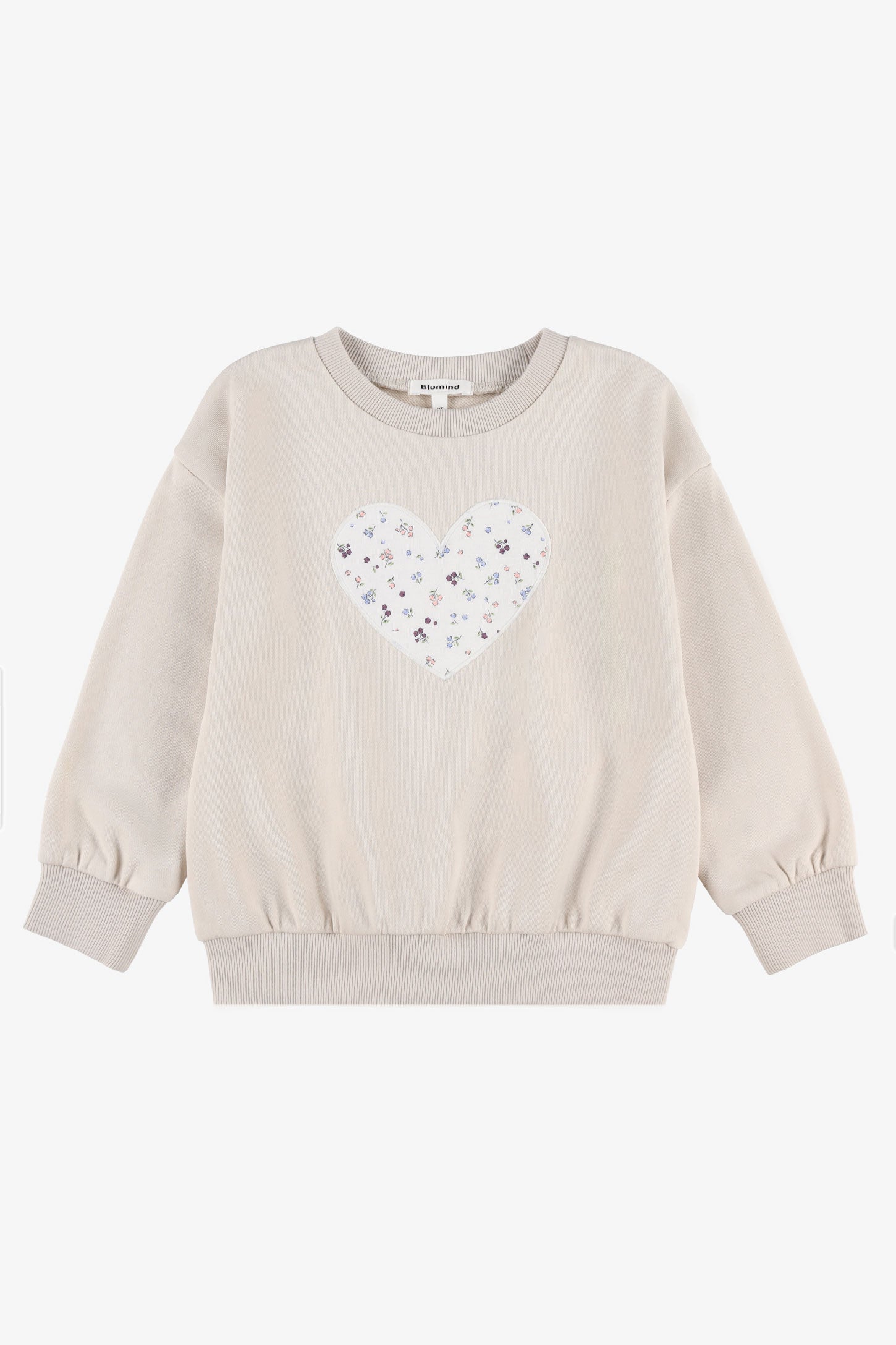 Chandail col rond coton ouaté, 2T-3T - Bébé fille && BEIGE