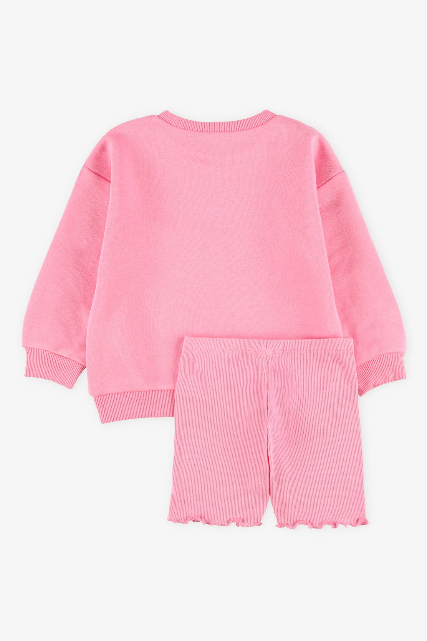 Ensemble 2-pièces chandail et short - Bébé fille && ROSE