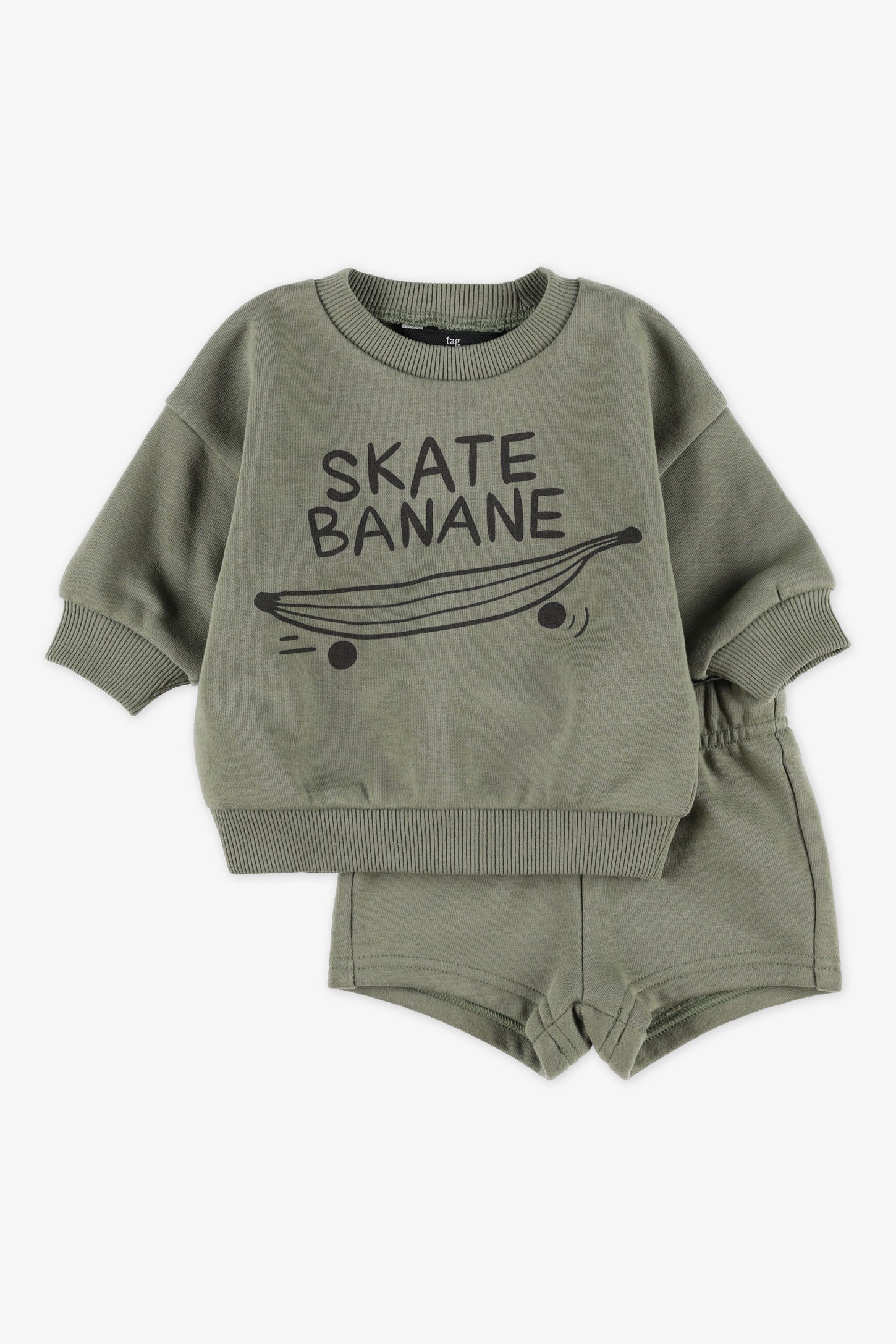 Ensemble 2-pièces chandail et short - Bébé garçon && KAKI/MULTI