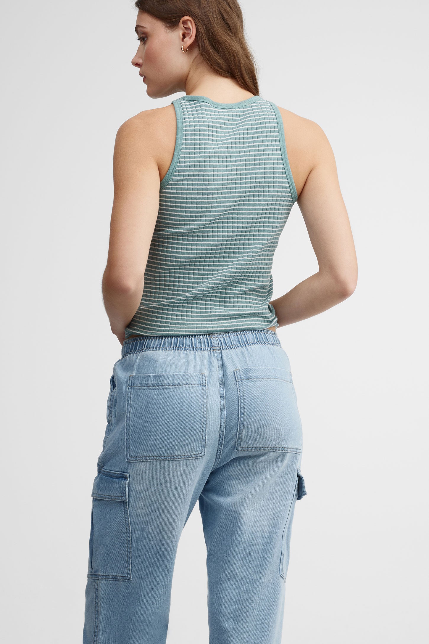 Jeans parachute - Femme && DENIM PALE