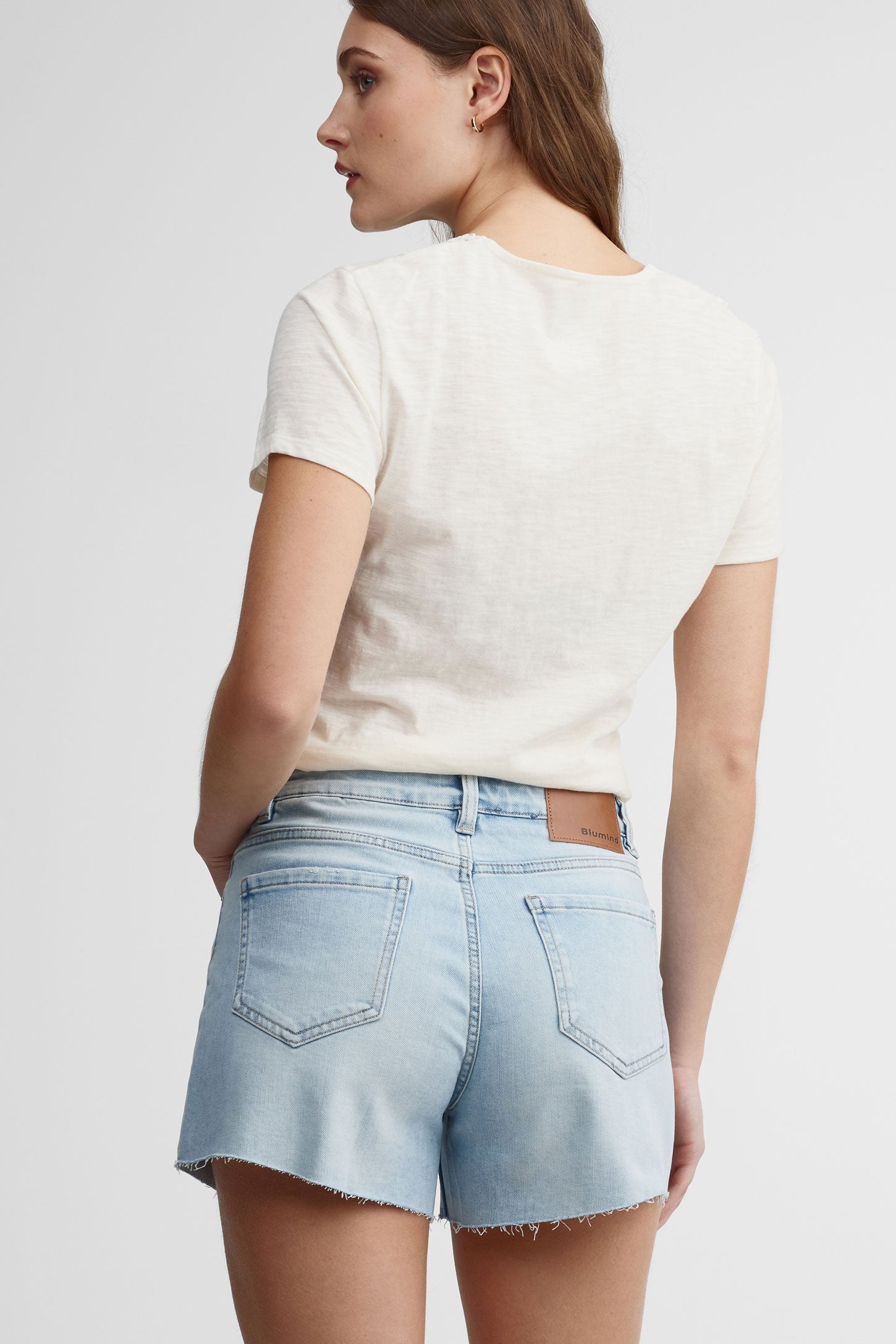 Short en jeans taille haute - Femme && PEROXYDE