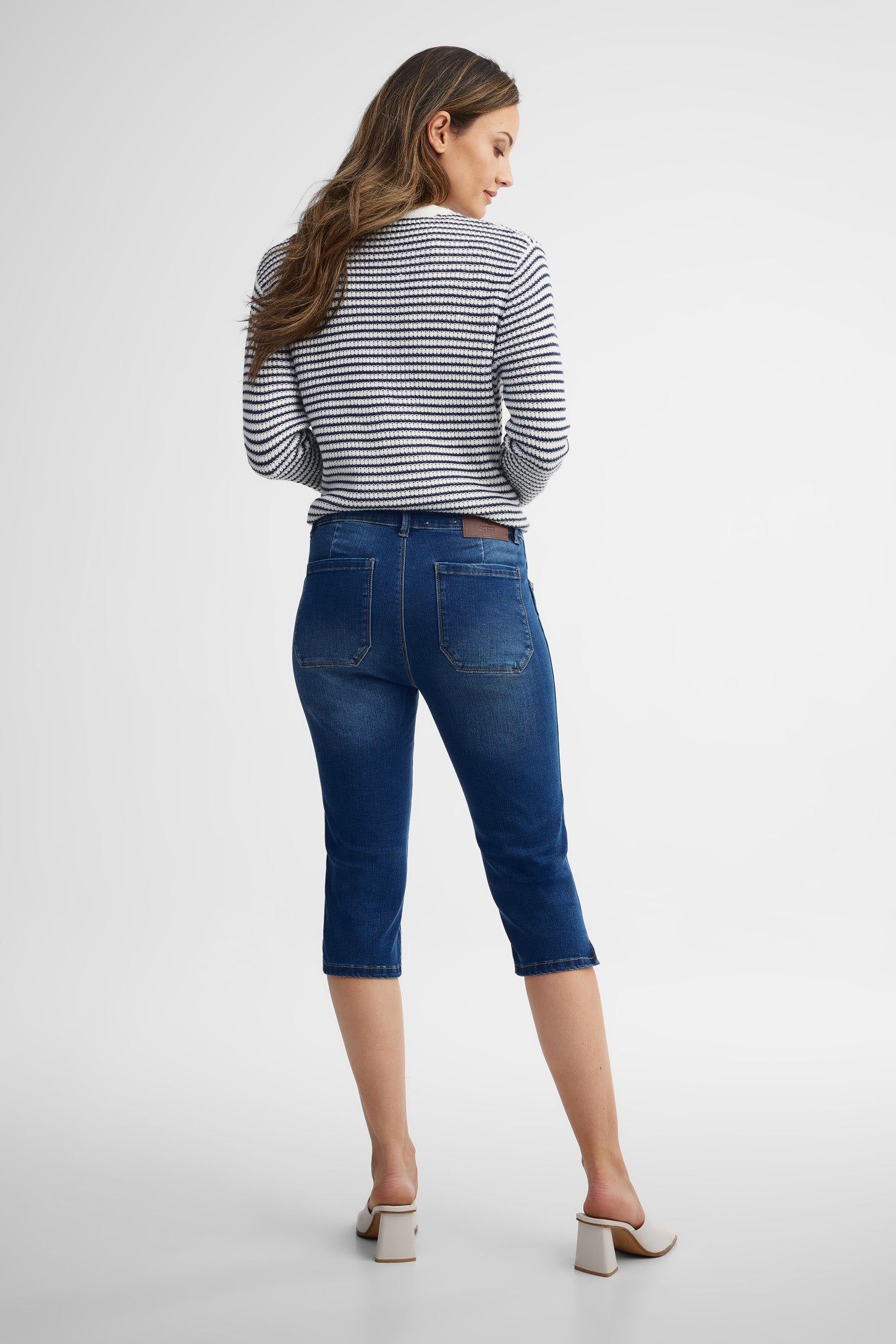 Capri ajusté en jeans - Femme && DENIM MOYEN