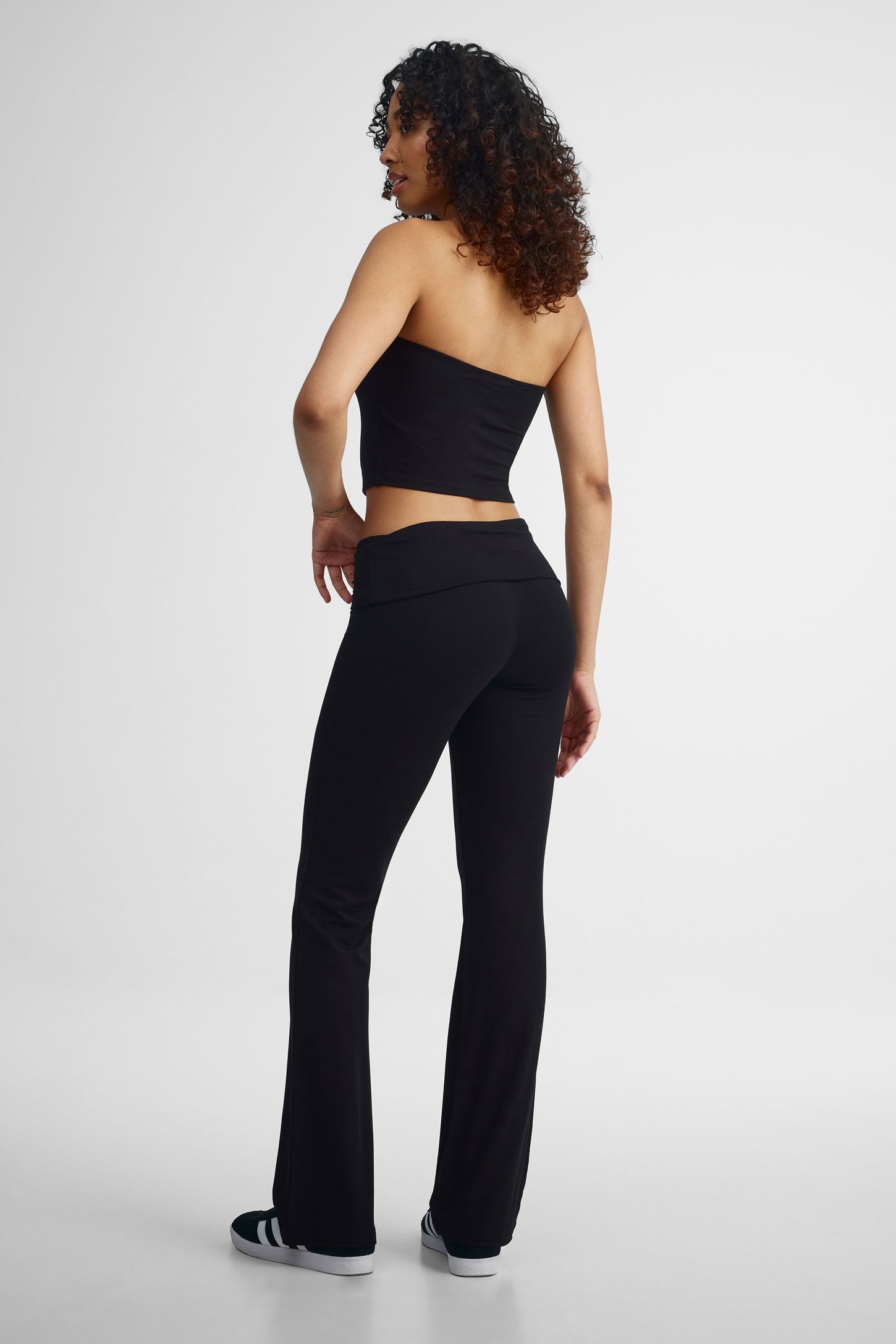 Legging repliable jambe semi-évasée - Femme && NOIR