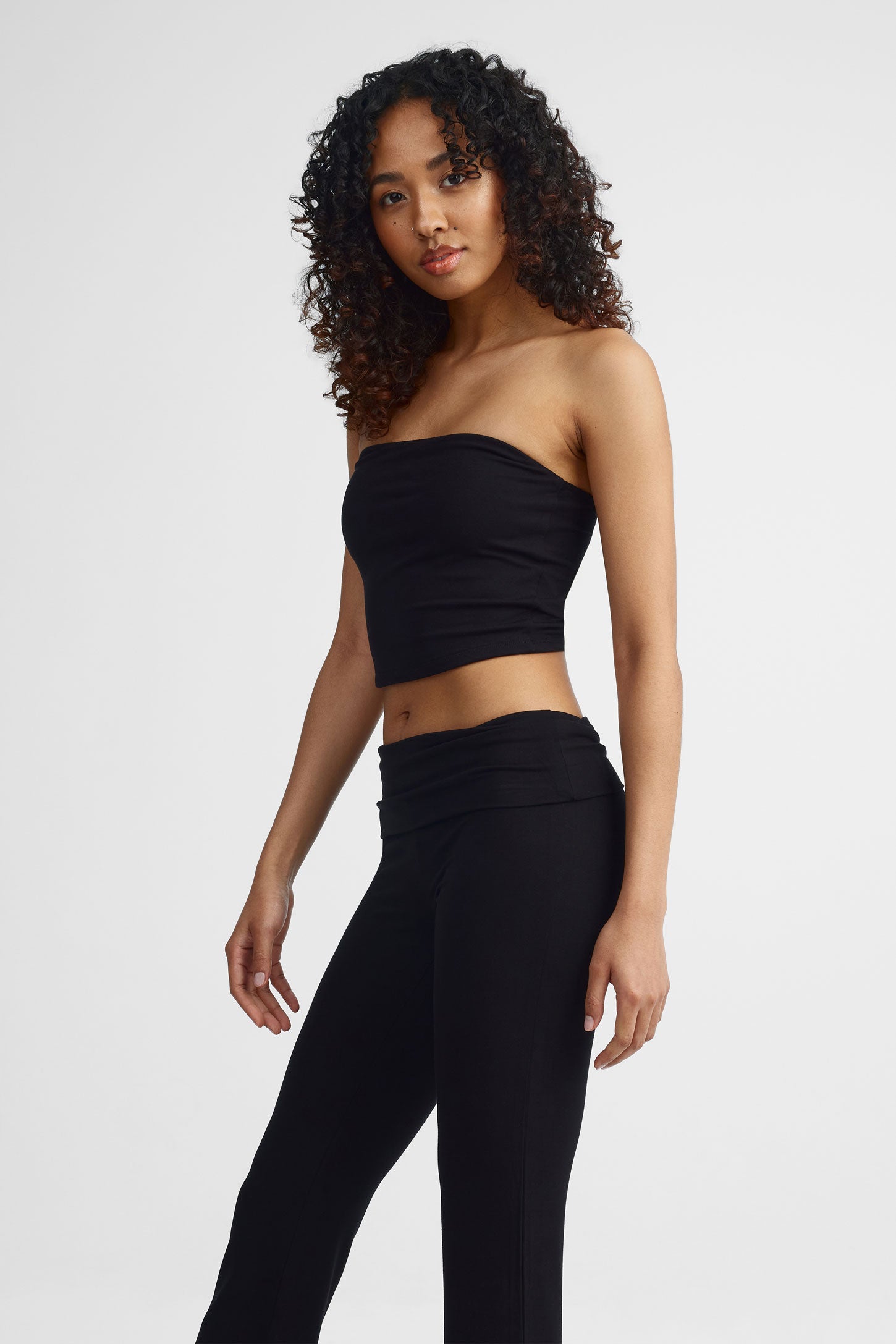Legging repliable jambe semi-évasée - Femme && NOIR