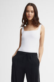 Justaucorps col carré - Femme && BLANC