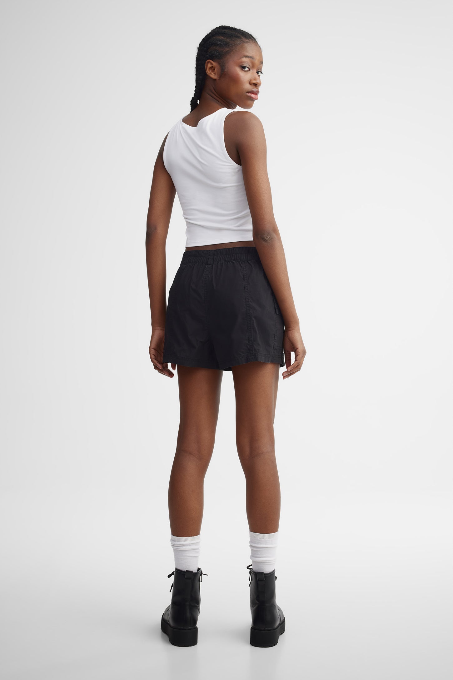 Short cargo coton - Femme && NOIR