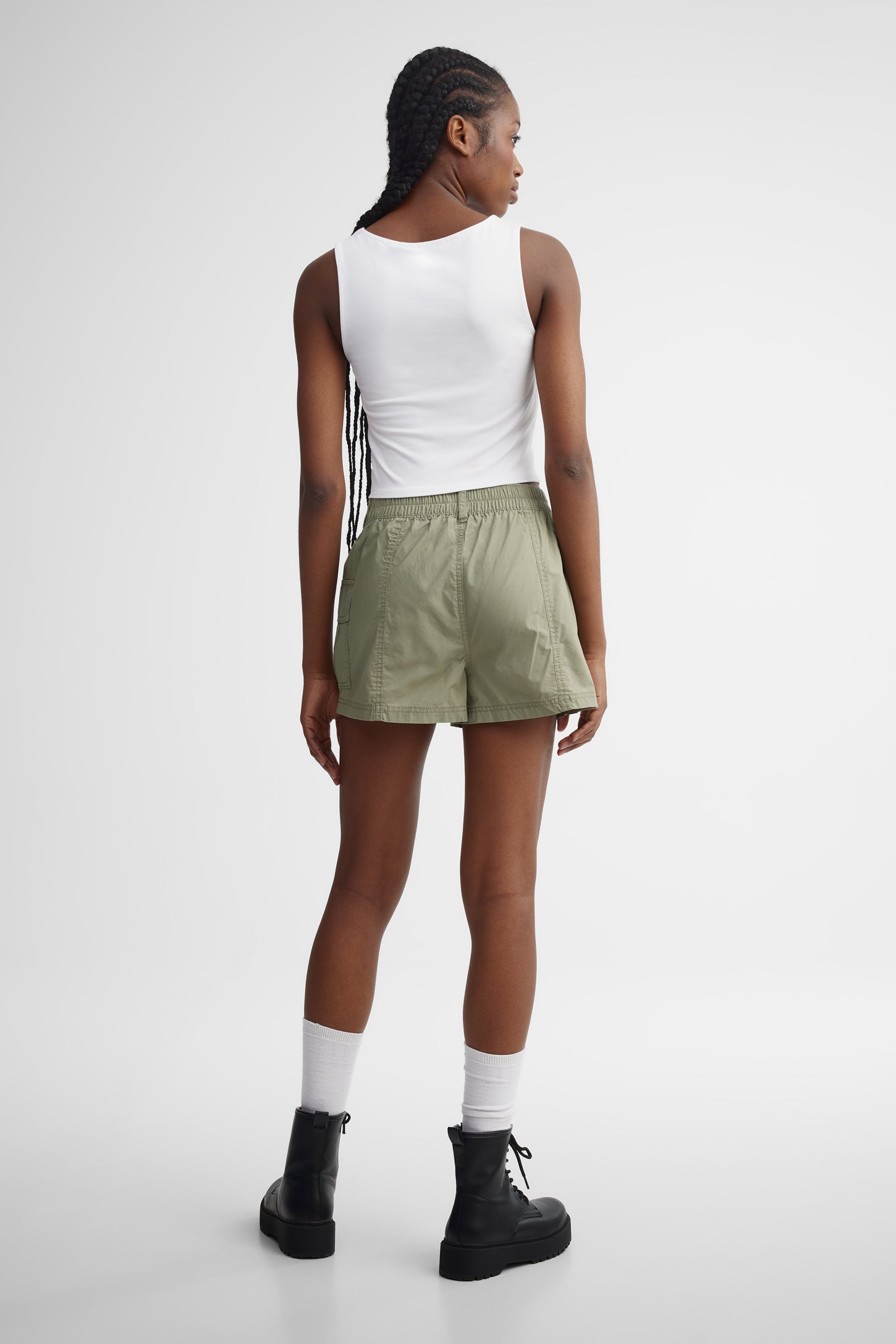 Short cargo coton - Femme && KAKI