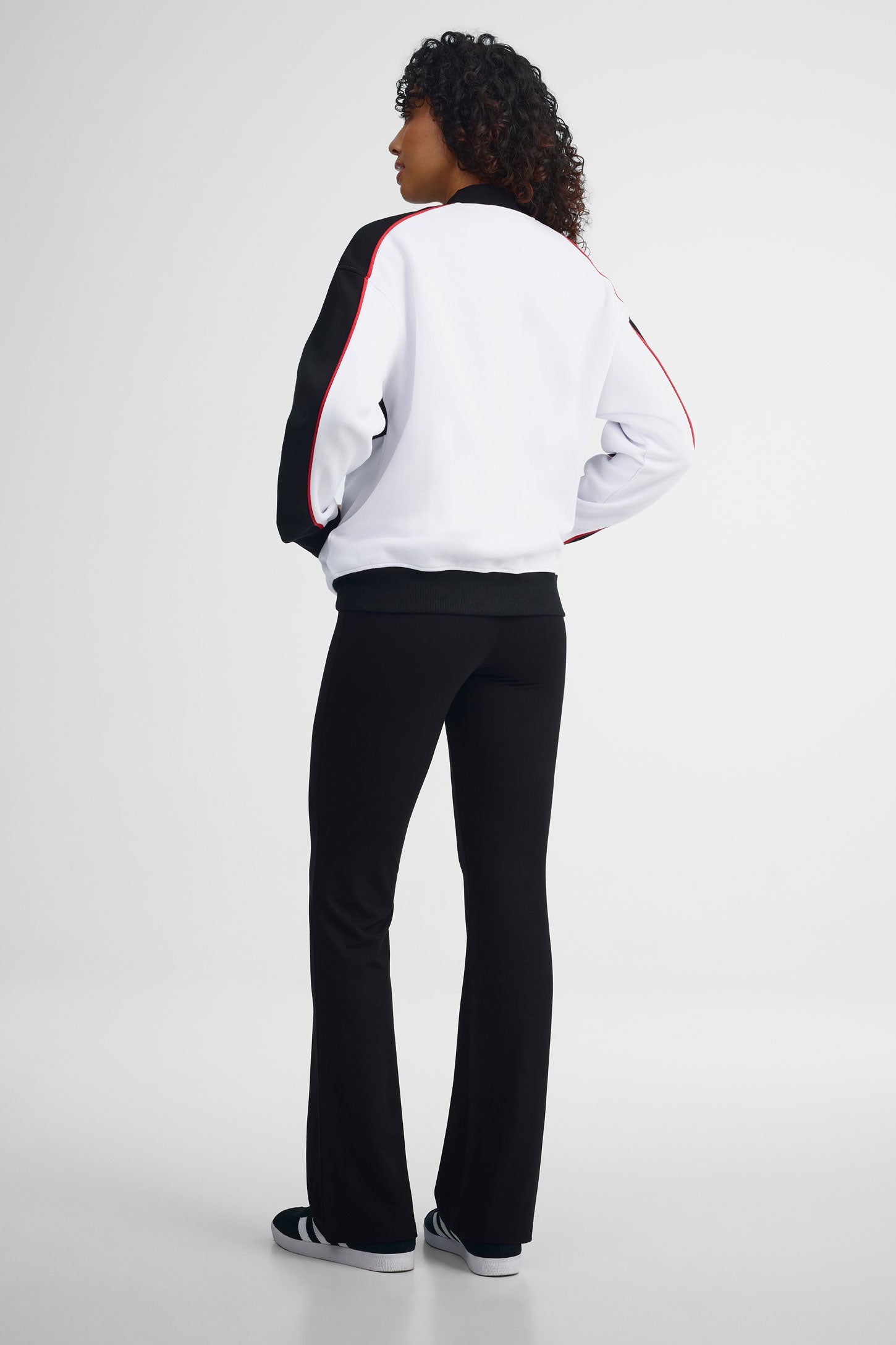 Veste bomber surdimensionnée course - Femme && BLANC MULTI