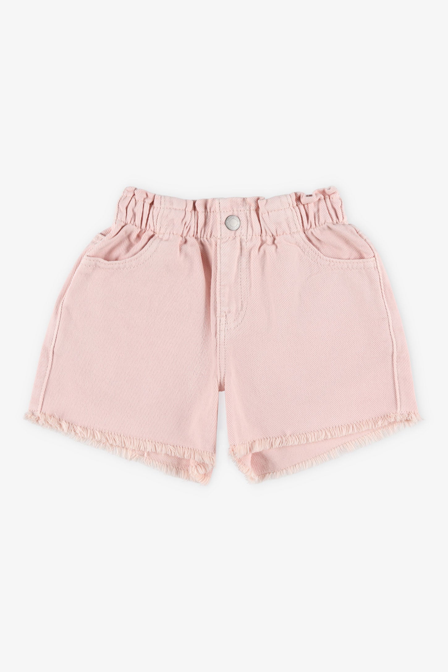 Short ''paperbag'' en jeans - Enfant fille && ROSE