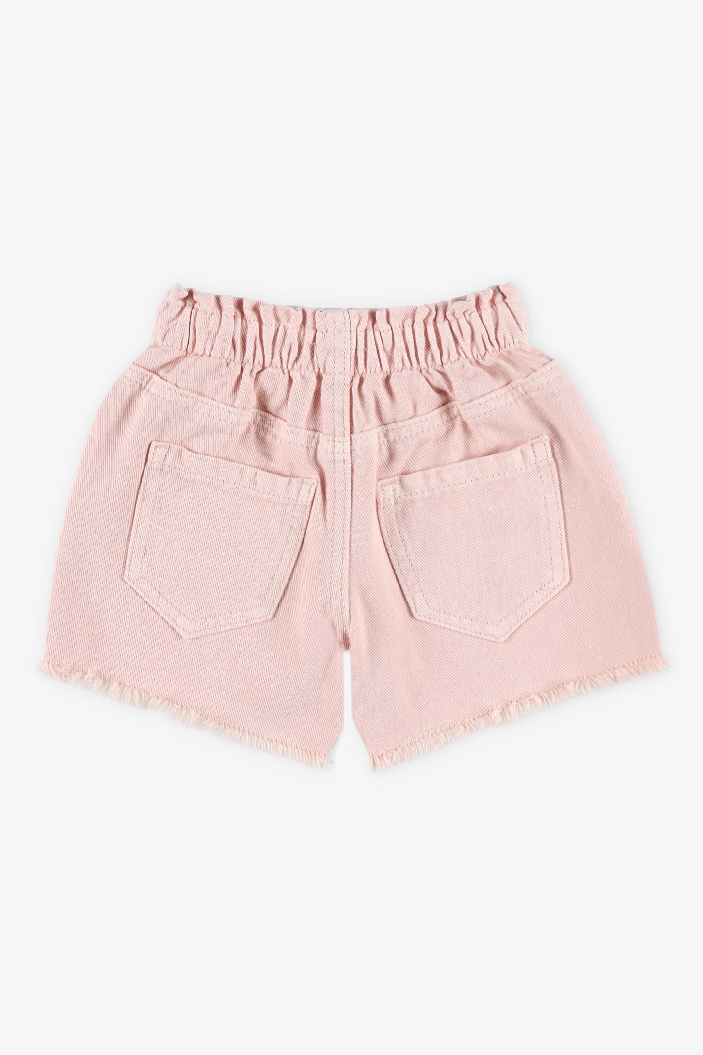 Short ''paperbag'' en jeans - Enfant fille && ROSE