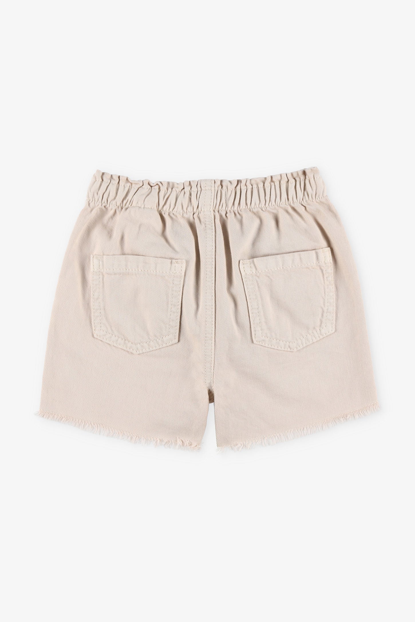 Short ''paperbag'' en jeans - Enfant fille && BEIGE
