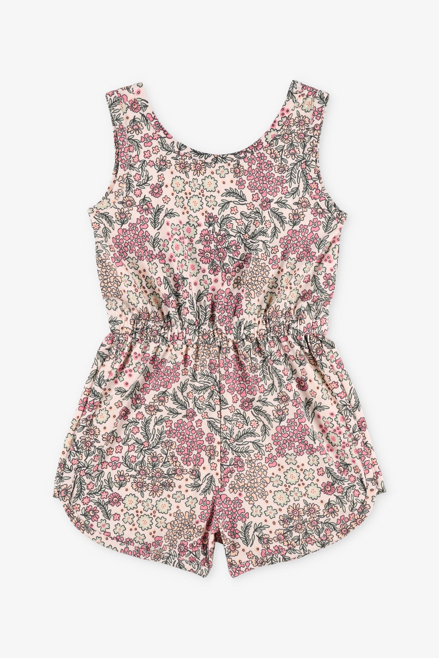 Combi-short en moss imprimé - Enfant fille && ROSE MULTI