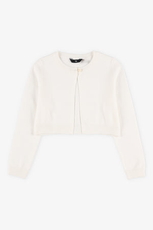 Cardigan Tricot Fille Hiver - Couleur Unie - Pour école, Anniversaire - Manches Longues Boutonnage