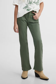 Jeans jambe large - Ado fille && VERT