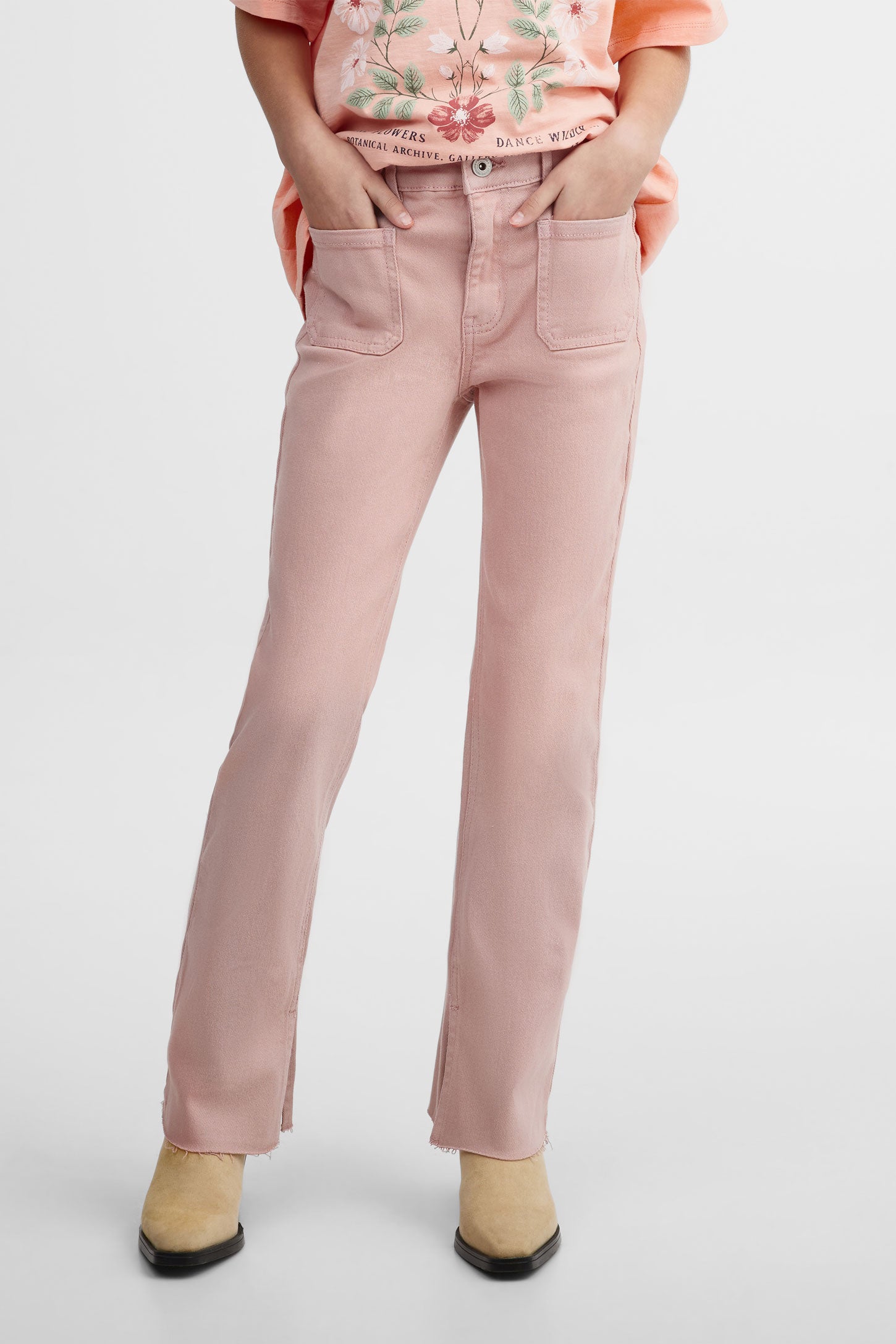 Jeans jambe large - Ado fille && ROSE