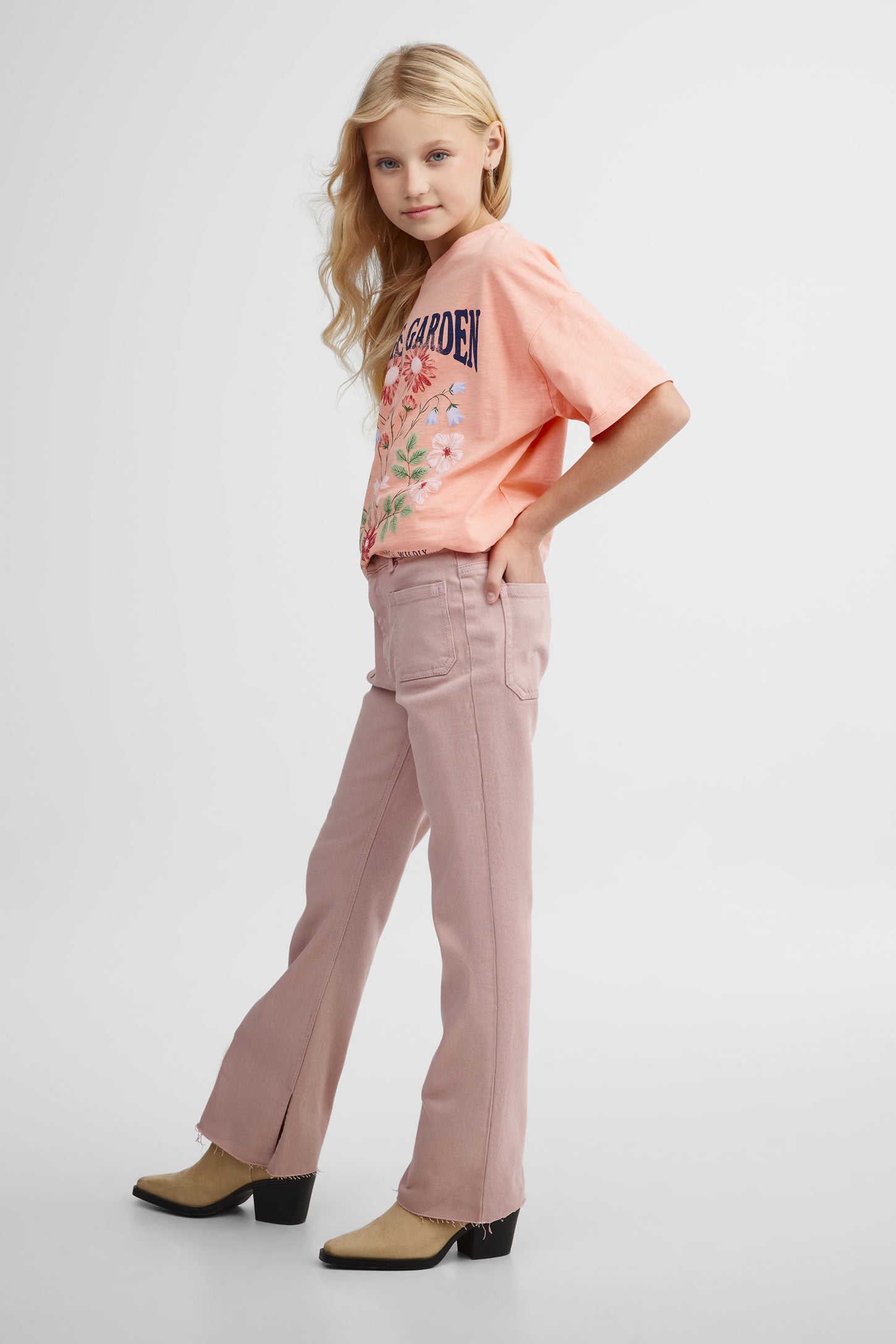 Jeans jambe large - Ado fille && ROSE