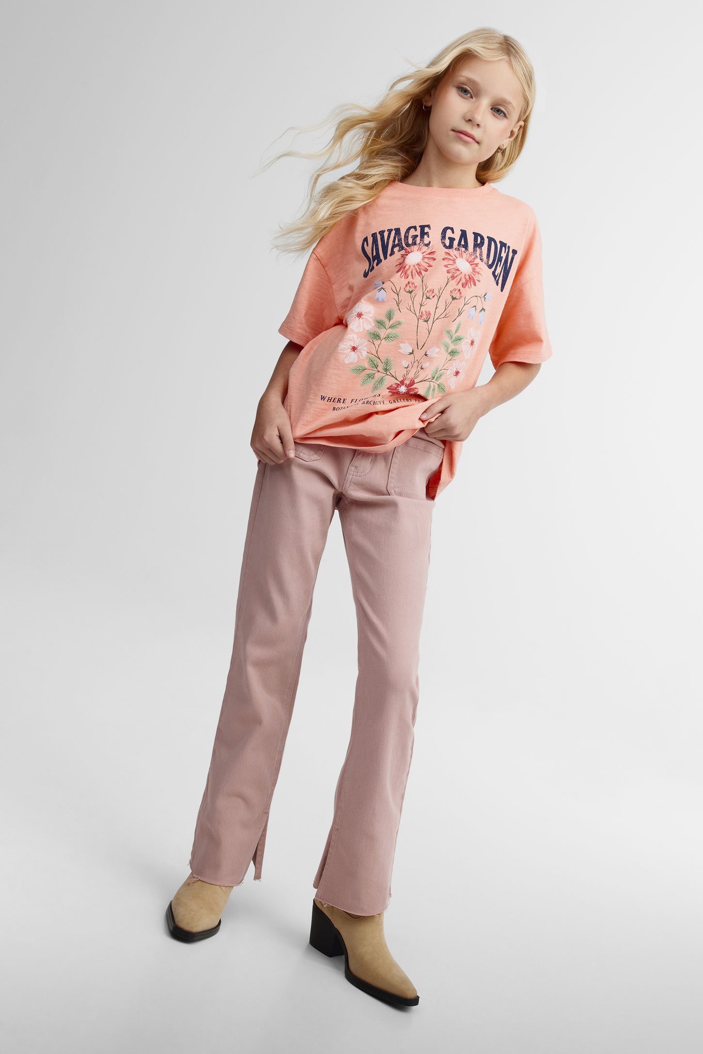 Jeans jambe large - Ado fille && ROSE