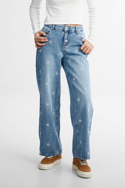 Jean Femme Free People - Taille 27, Imprimé Floral Beige - Occasion Très Bon état