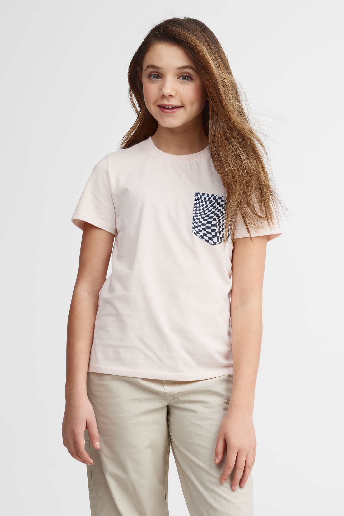 T-shirt à poche en coton, 2/25$ - Ado fille && ROSE