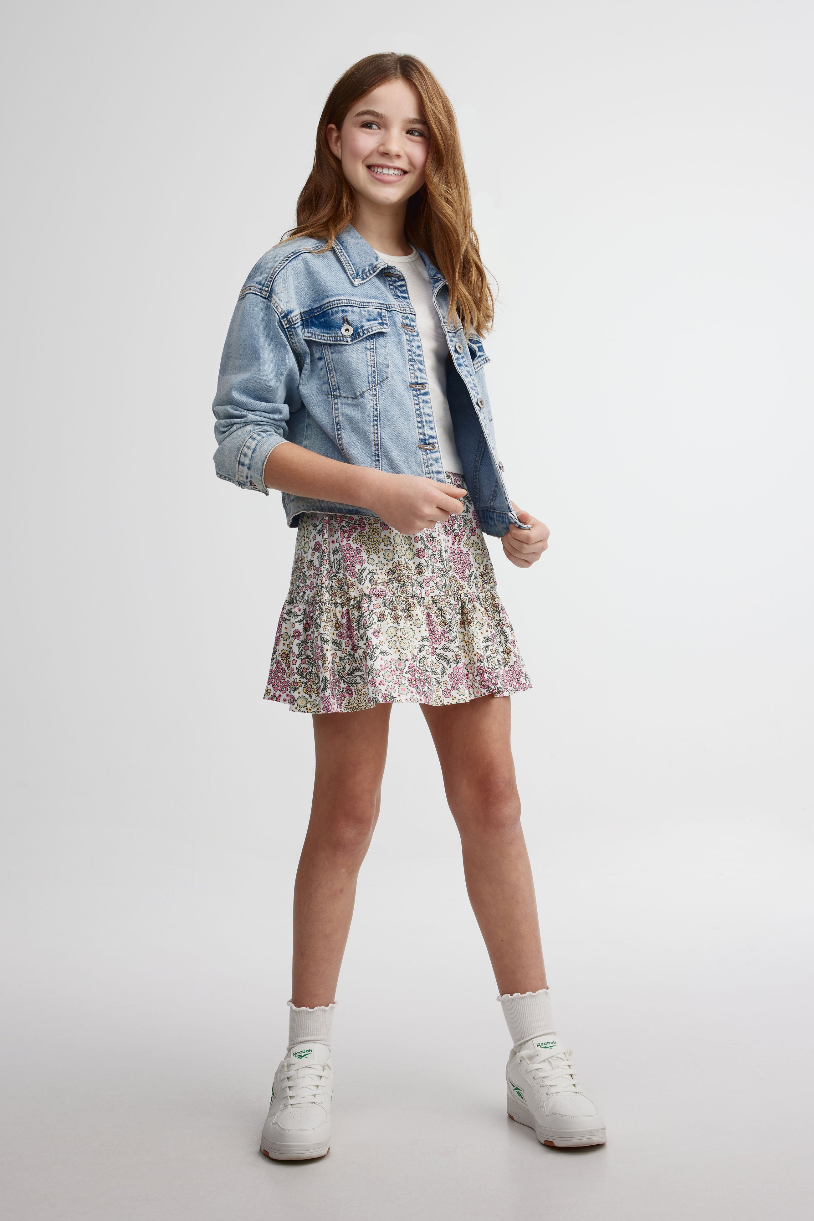 Ensemble 2-pièces t-shirt et jupe - Ado fille && BLANC