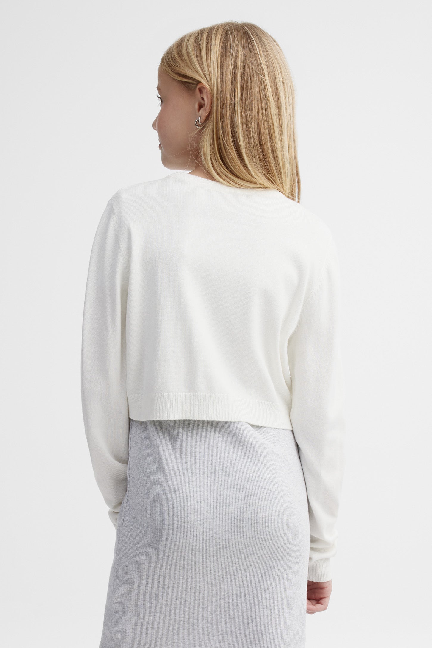 Cardigan en tricot - Ado fille && BLANC