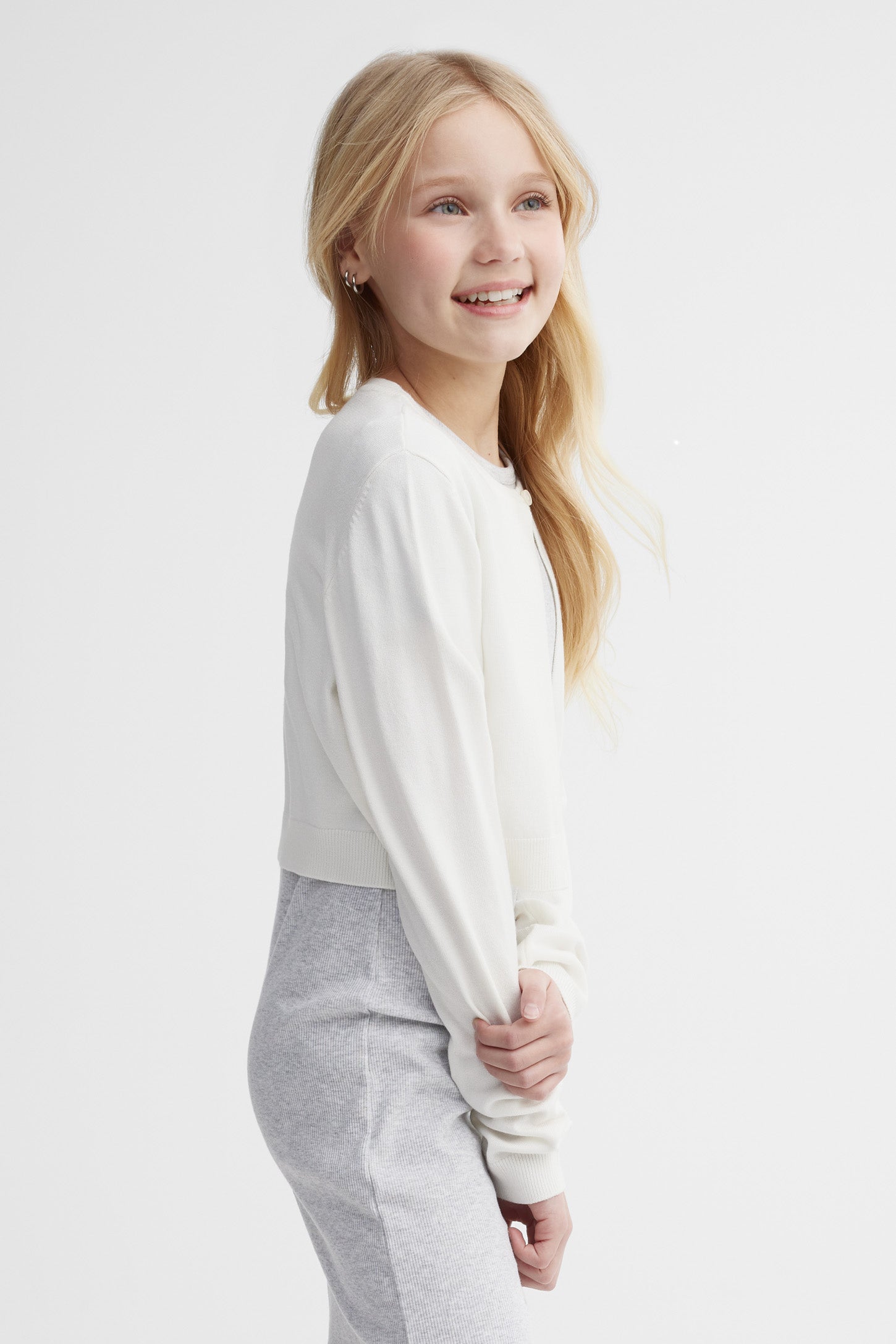 Cardigan en tricot - Ado fille && BLANC