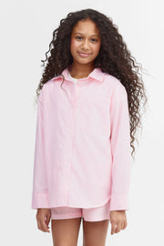 Chemise rayée en coton - Ado fille && ROSE MULTI