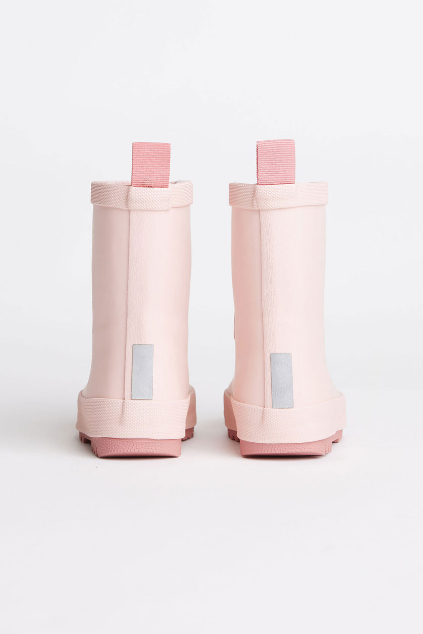 Bottes de pluies doublées chat - Bébé fille && ROSE PALE