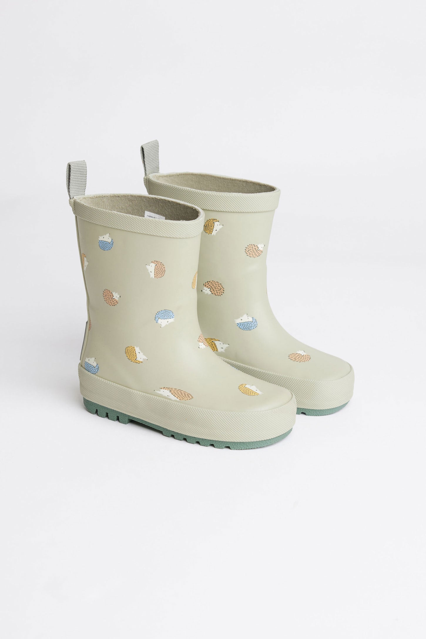Bottes de pluies doublées hérisson - Bébé garçon && KAKI PALE