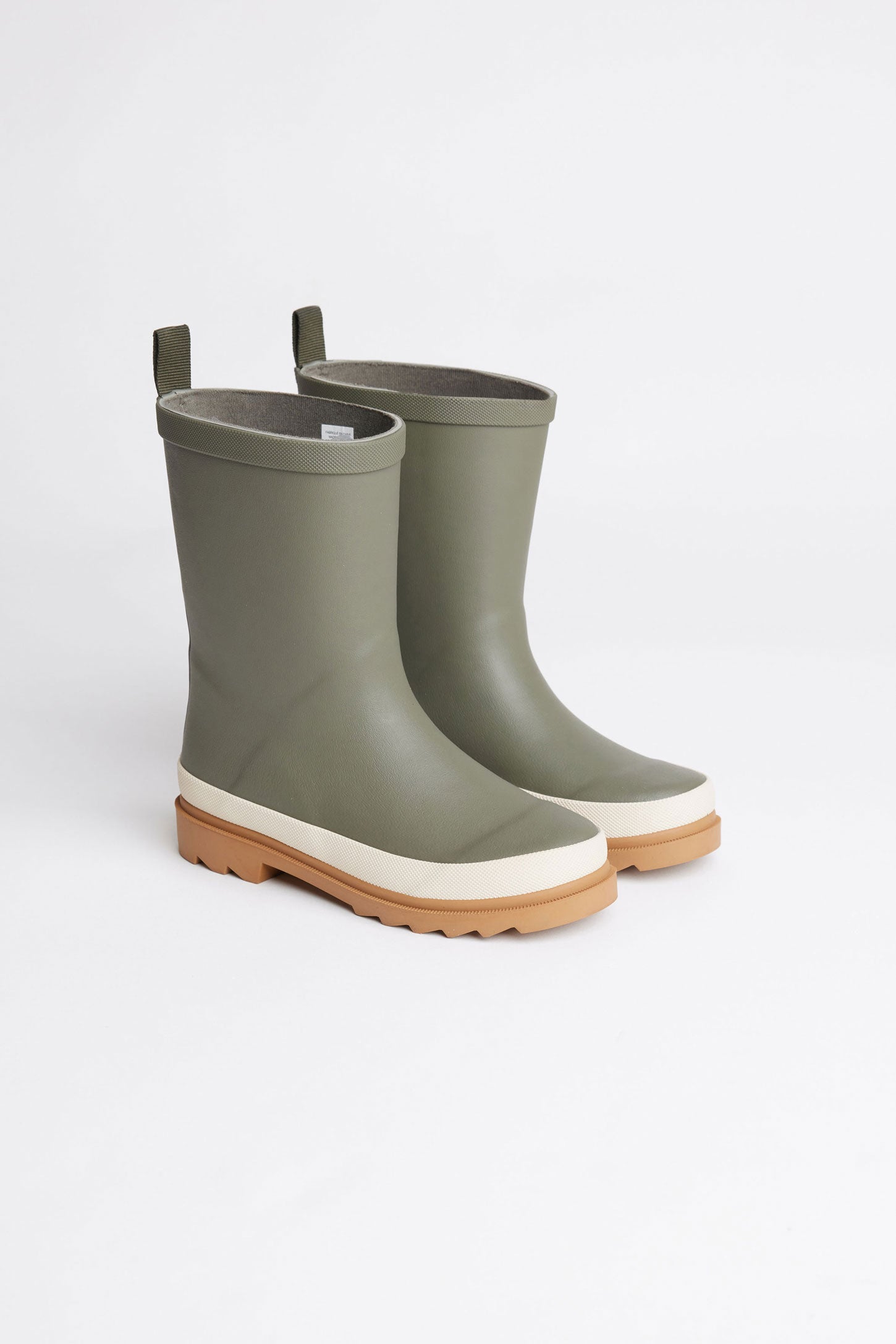 Bottes de pluie doublées BM - Enfant garçon && KAKI