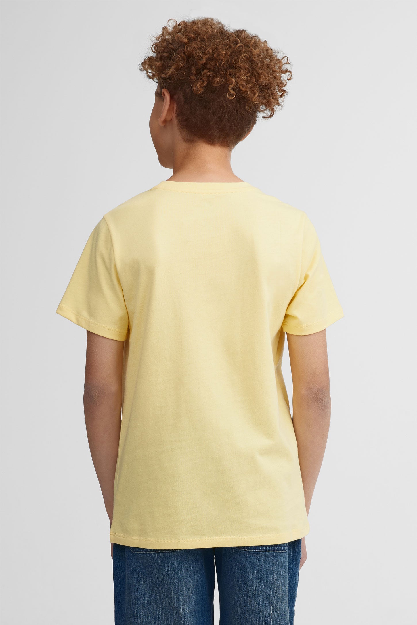 T-shirt col rond à poche coton, 2/25$ - Ado garçon && JAUNE