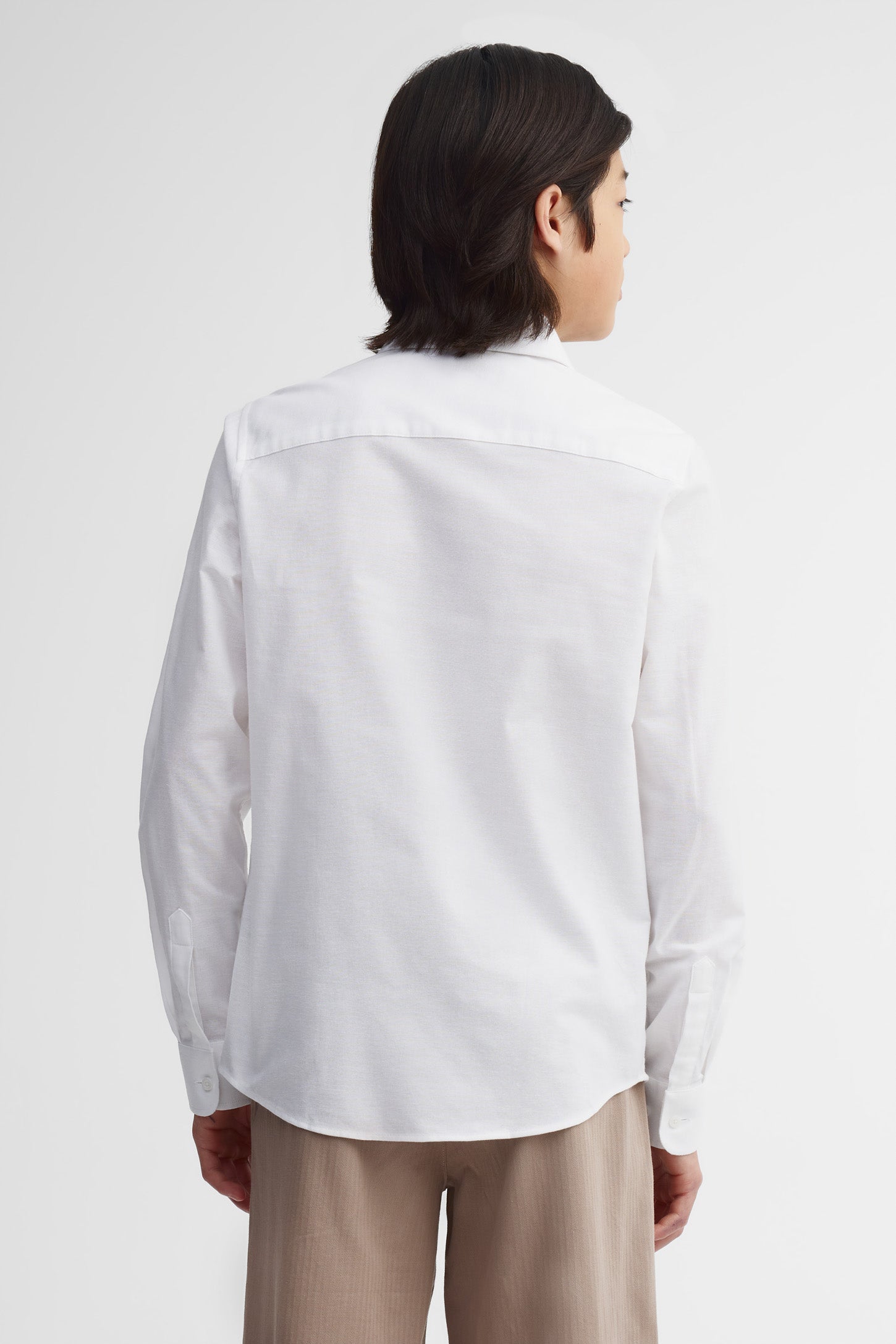 Chemise manches longues extensible - Ado garçon && BLANC