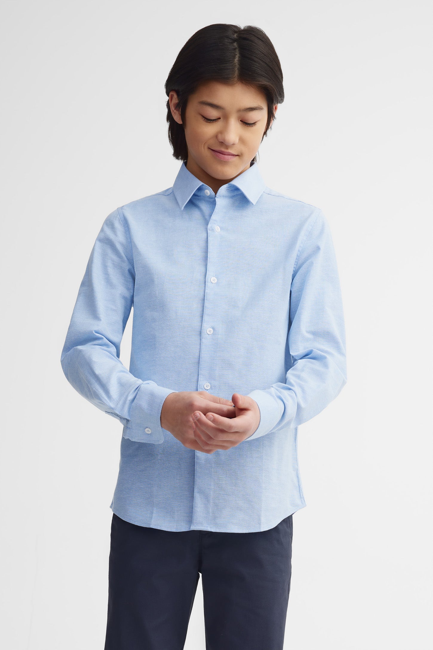 Chemise manches longues extensible - Ado garçon && BLEU