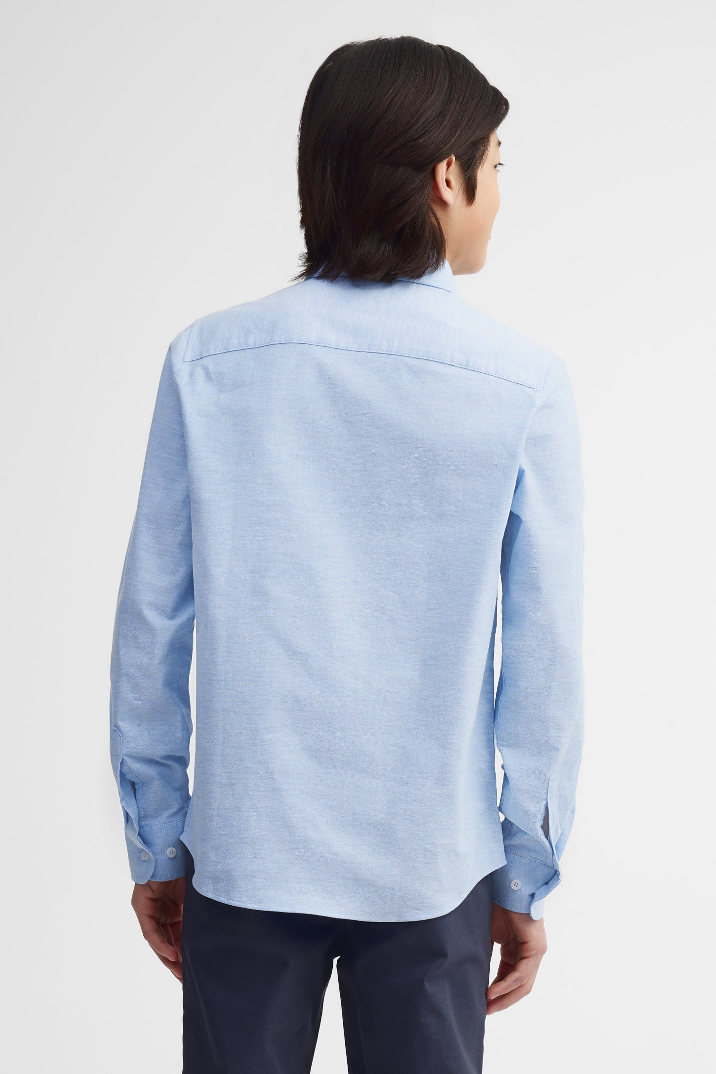 Chemise manches longues extensible - Ado garçon && BLEU