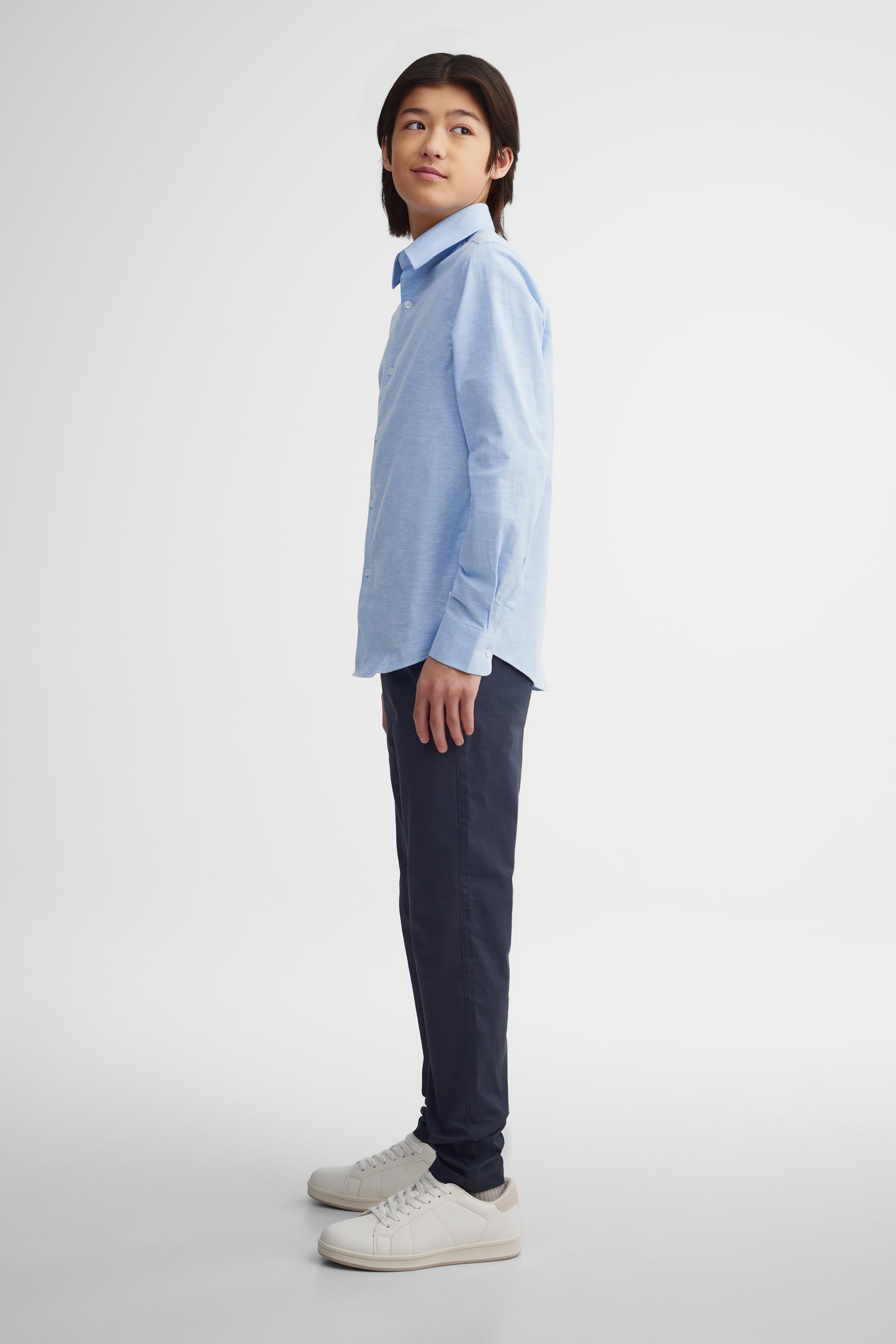 Chemise manches longues extensible - Ado garçon && BLEU