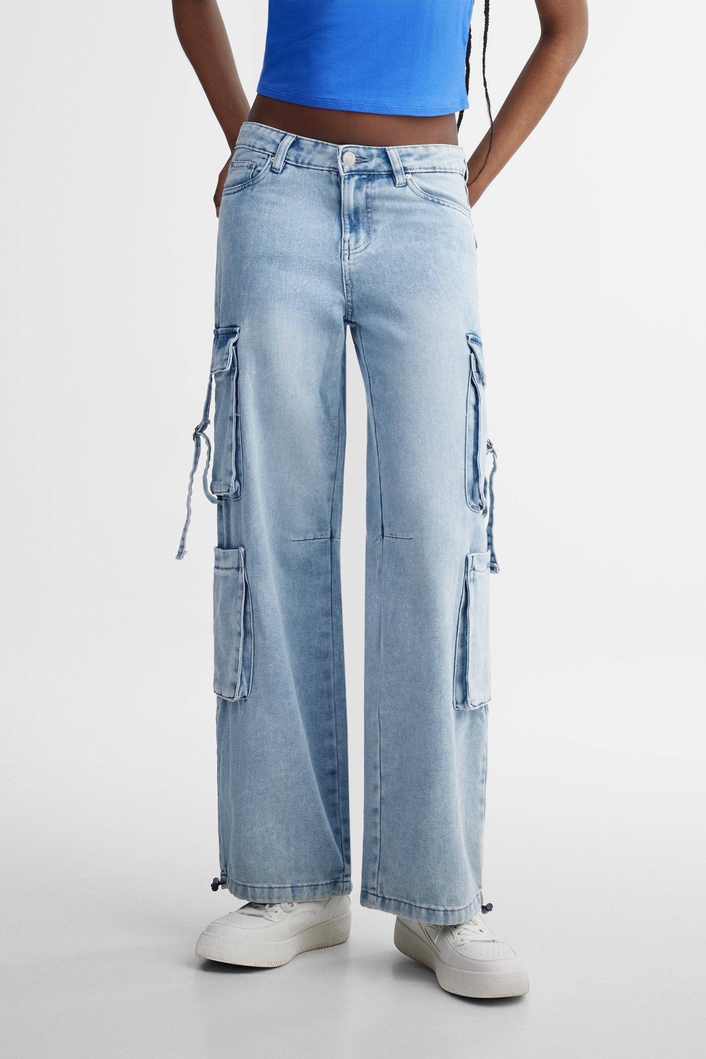 Jeans cargo coupe ample - Femme && PEROXYDE