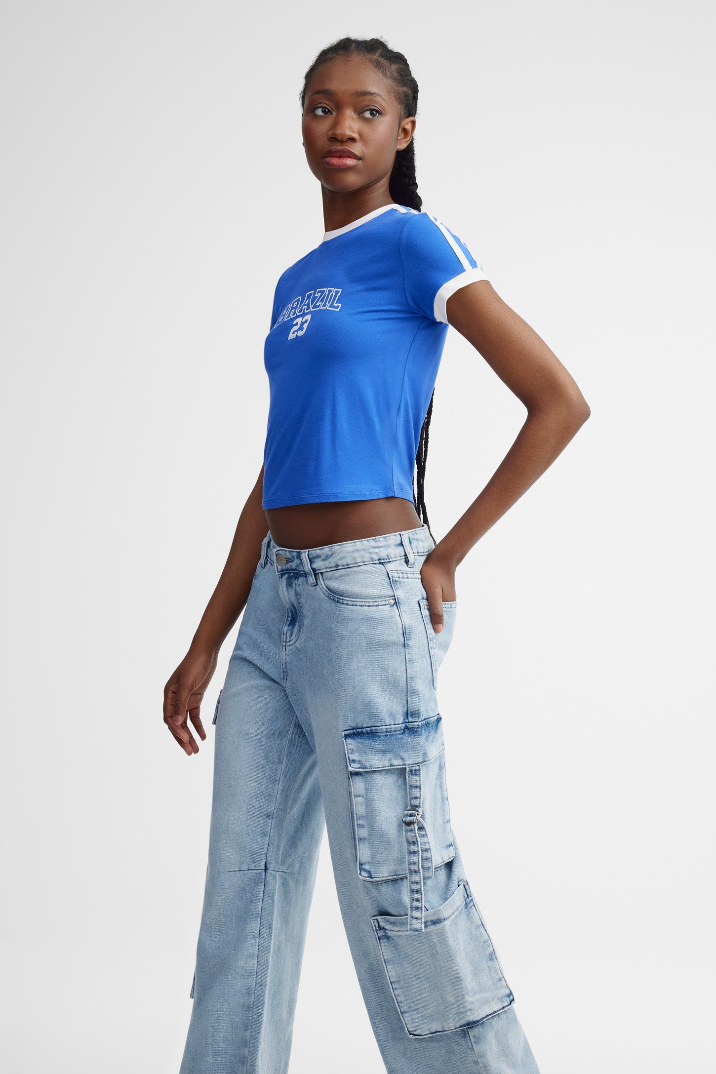 Jeans cargo coupe ample - Femme && PEROXYDE