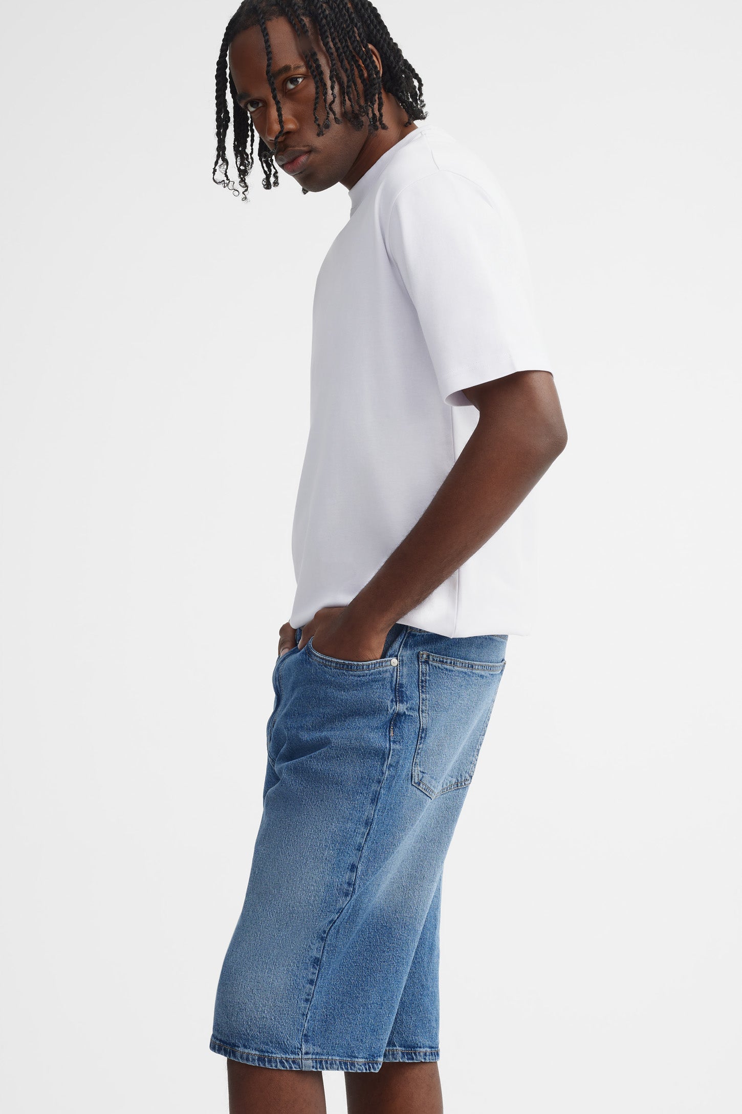 Short ''skater'' en jeans - Homme && INDIGO