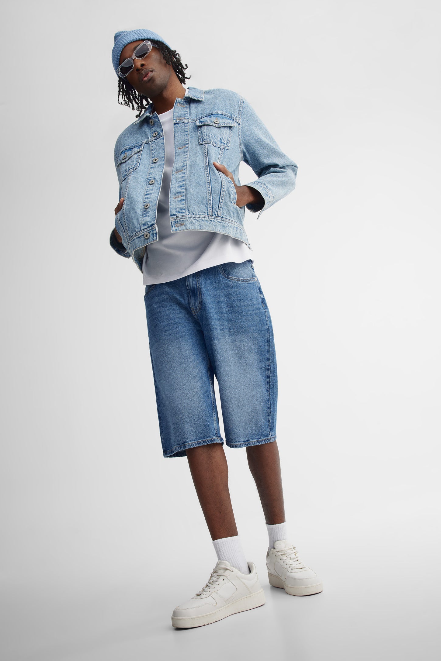 Short ''skater'' en jeans - Homme && INDIGO