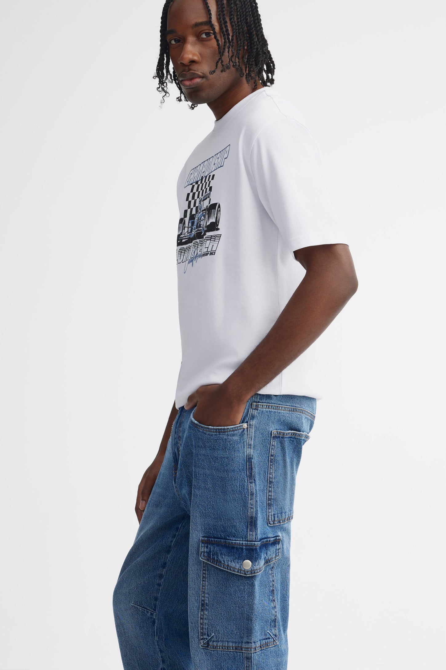 Jeans ''skater'' cargo - Homme && INDIGO