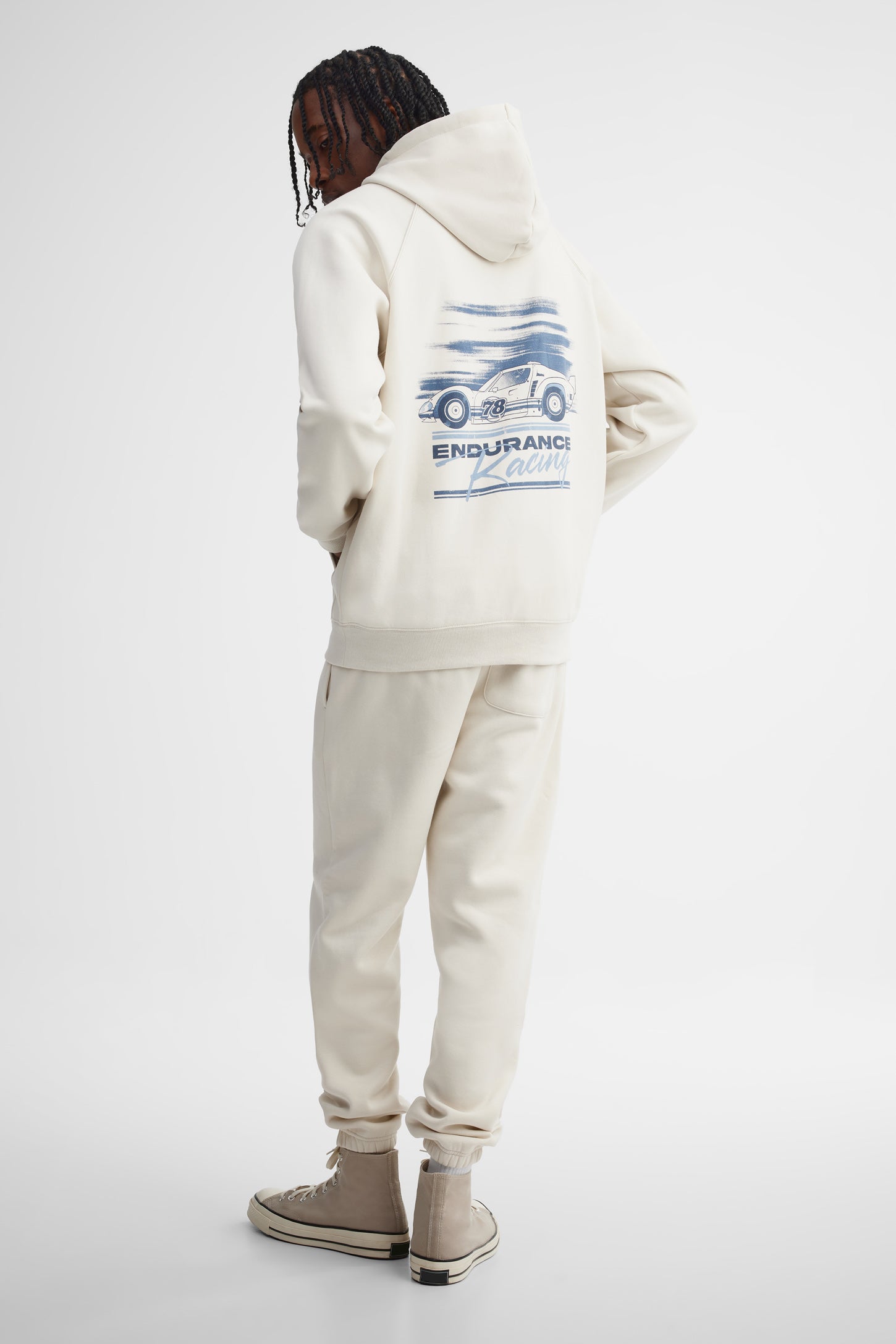 Chandail à capuchon coton ouaté - Homme && BEIGE/MULTI